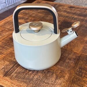 Modern Green Teapot with Gold Accents